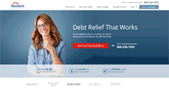 Desktop Screenshot of freedomdebtrelief.com
